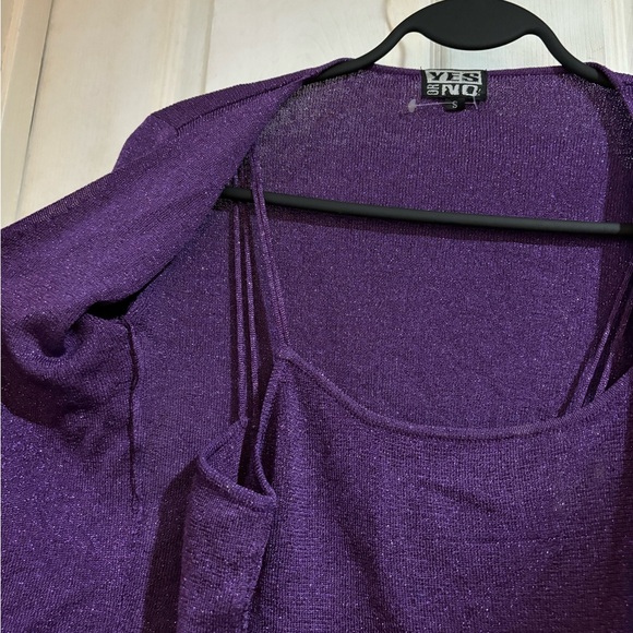 Top + cardigan purple set - Picture 2 of 4